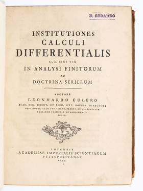 Euler, Institutiones calculi differentialis