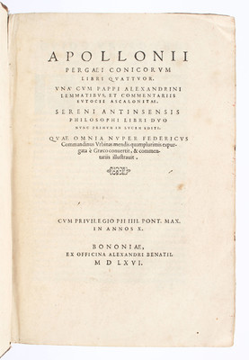 Apollonius Pergaeus, Conicorum libri (I-VII)