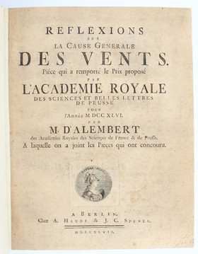 Alembert, Reflexions sur la cause des vents