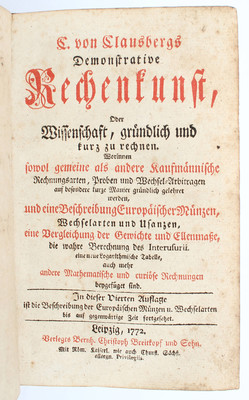 Clausberg, Demonstrative Rechenkunst
