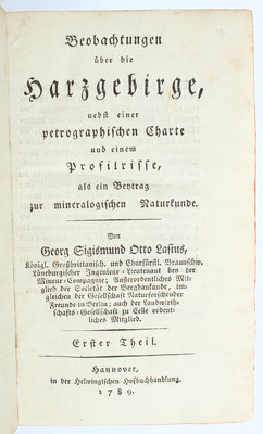 Lasius, Beobachtungen über das Harzgebirge. 2 Bde.