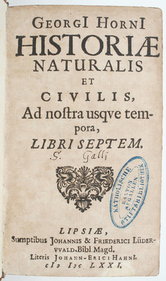 Horn, Historiae naturalis et civilis libri VII