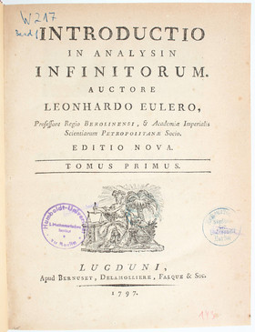 Euler, Introductio. 2 Bde.