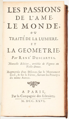 Descartes, Les passiones de l'ame + Geometrie