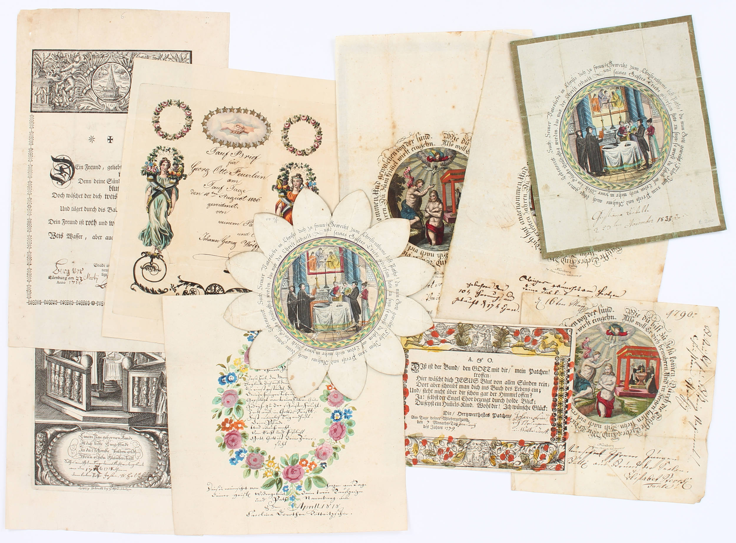 Taufbriefe Deutschland. Ca. 50 Bll.