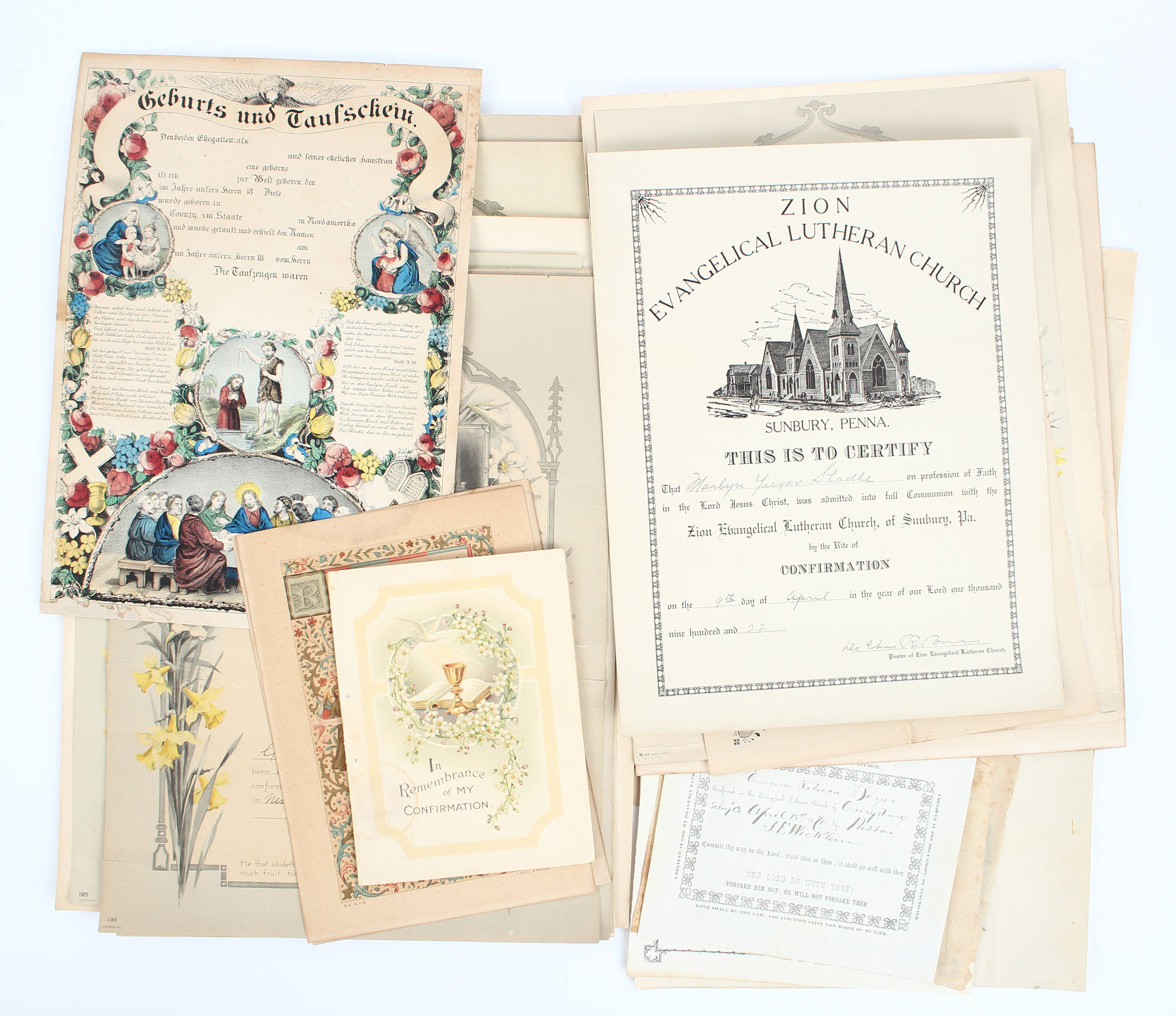 Konfirmationsscheine / 39  Bll. u. 1 Büchlein