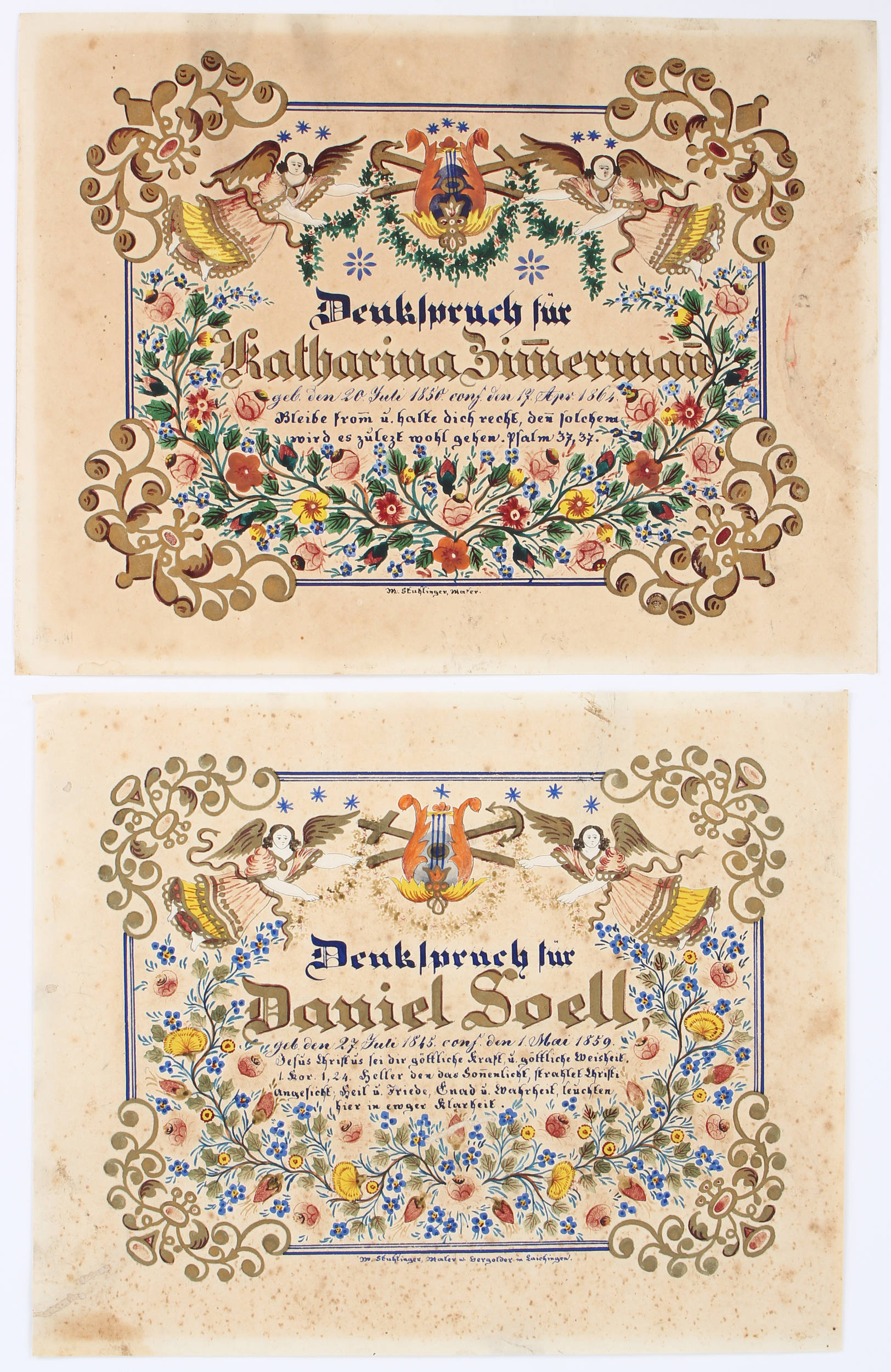 Denkspruchbilder. 3 Bll.