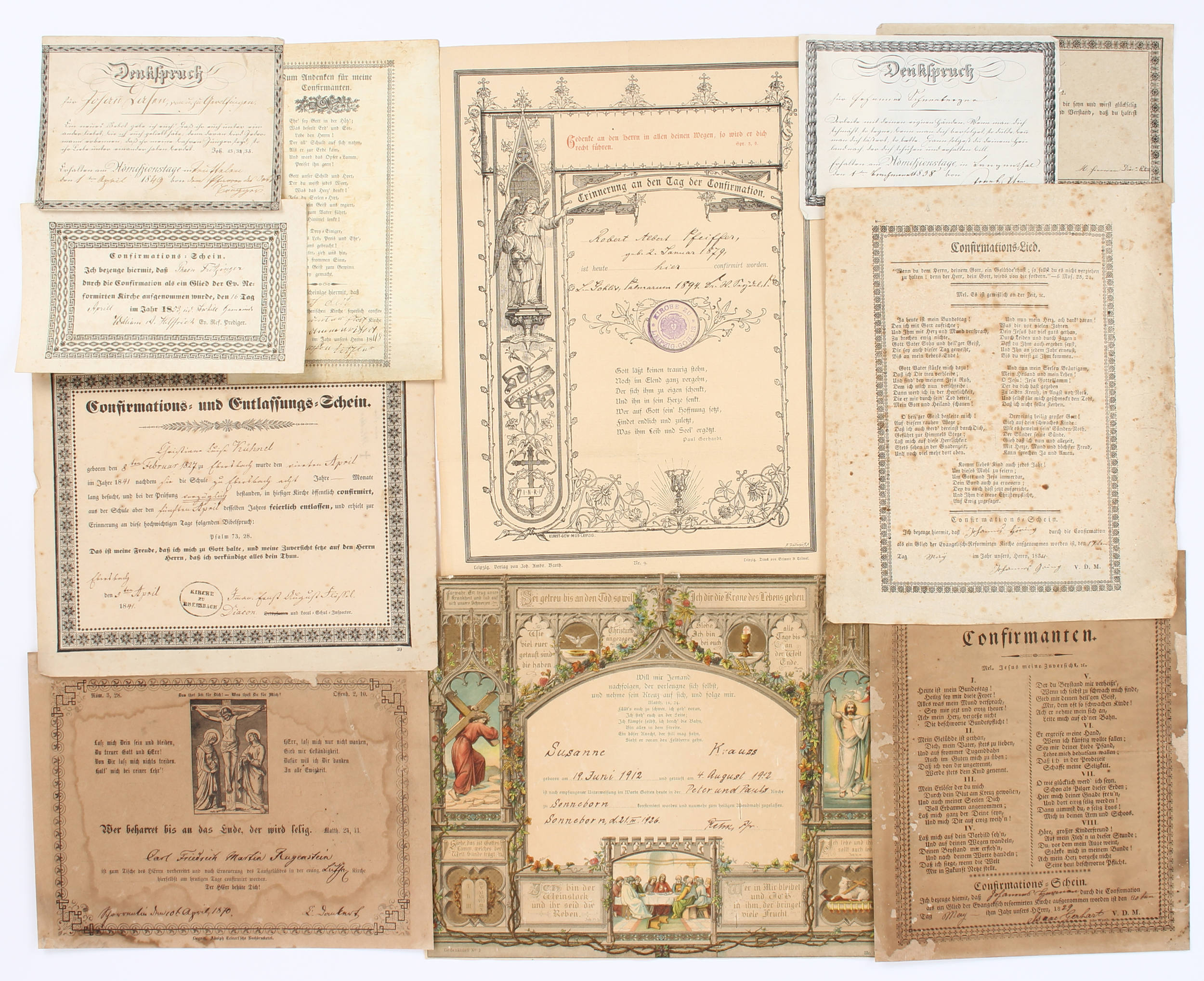 Konfirmationsscheine / 20 Bll.