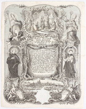 Mainz. Bruderschaftsbrief. Cöntgen. 2 Bll.