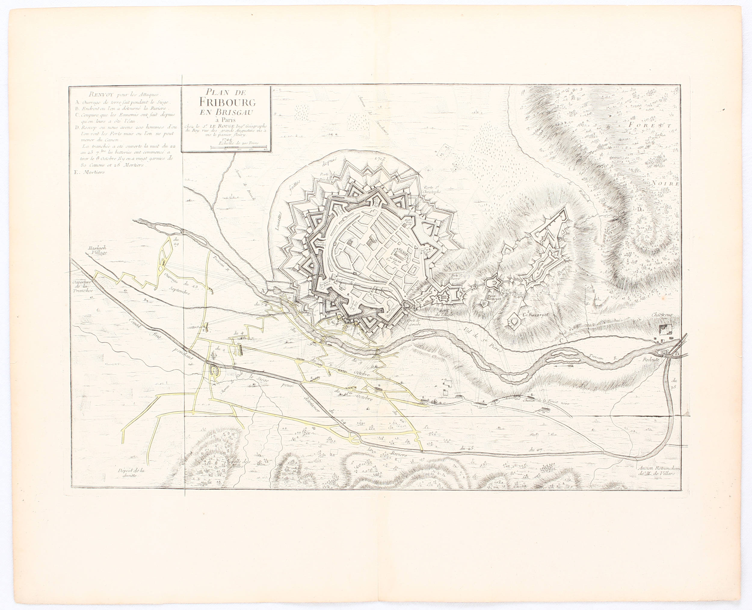 Freiburg. Plan. / 2 Bll. Le Rouge