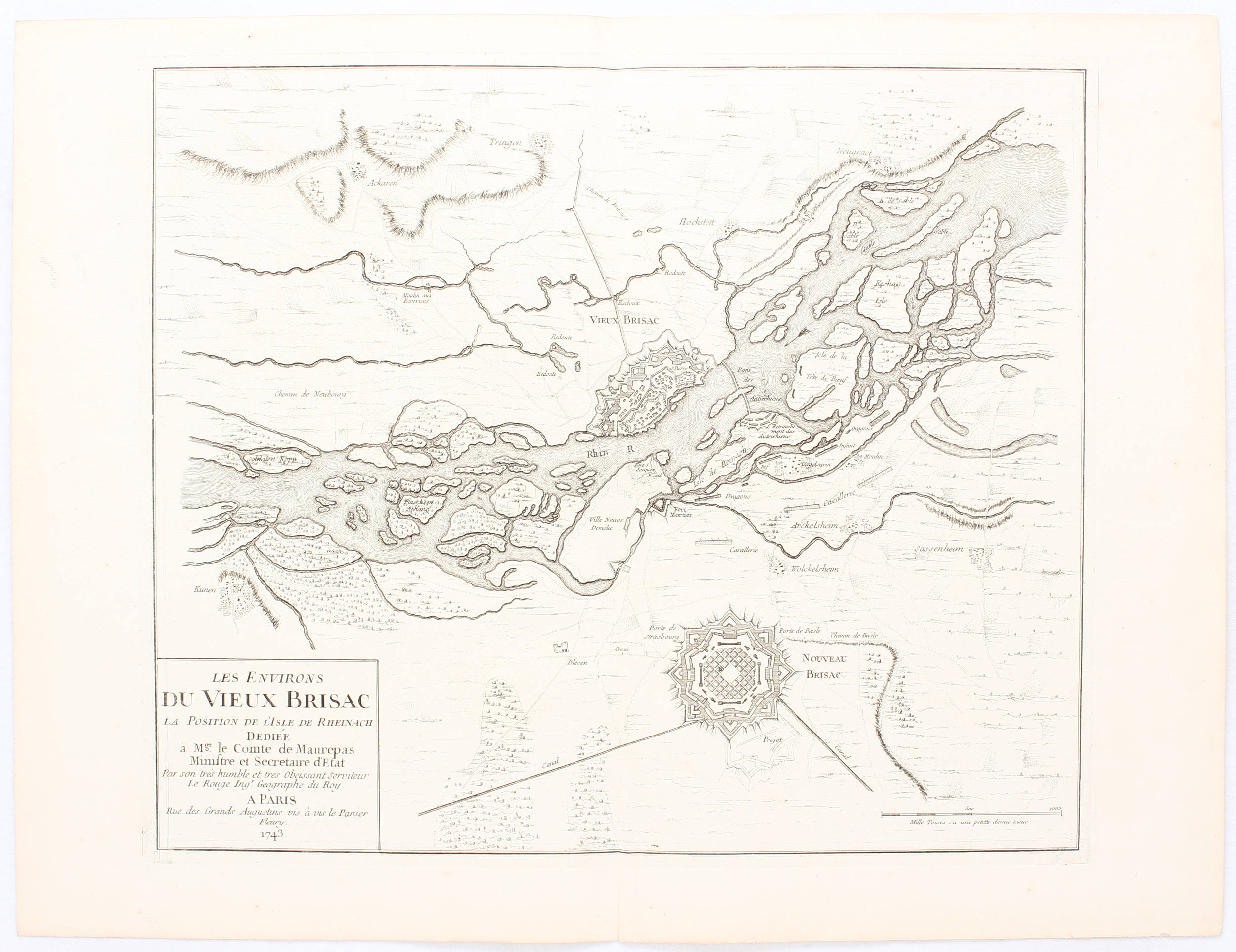 Freiburg. Plan. / 2 Bll. Le Rouge