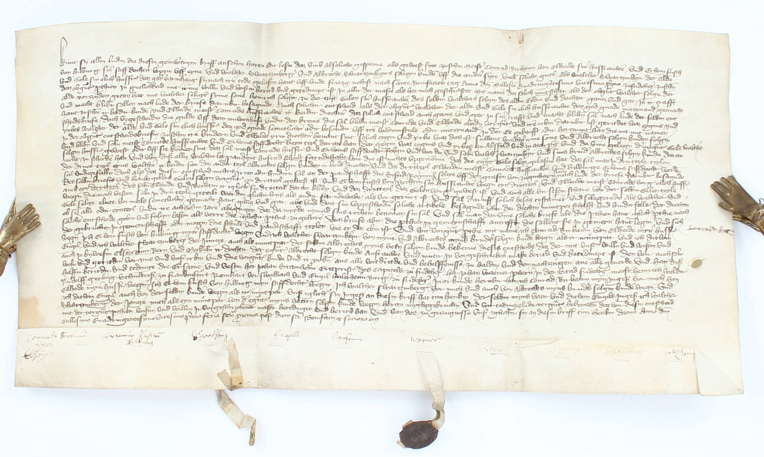 Urkunde zur Familie Schwarzenberg