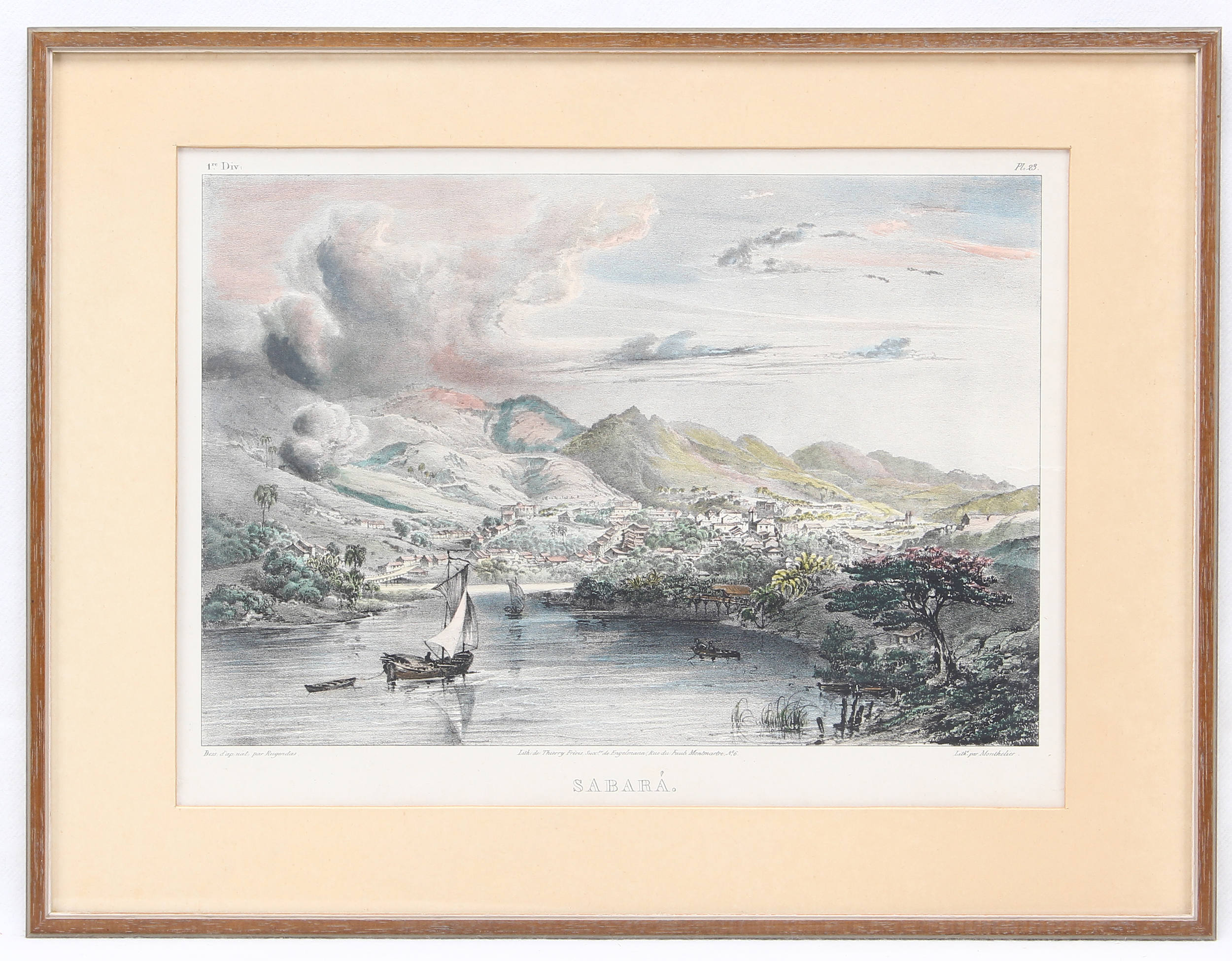 Brasilien, Ansichten. 3 Bll. Rugendas. Ger.