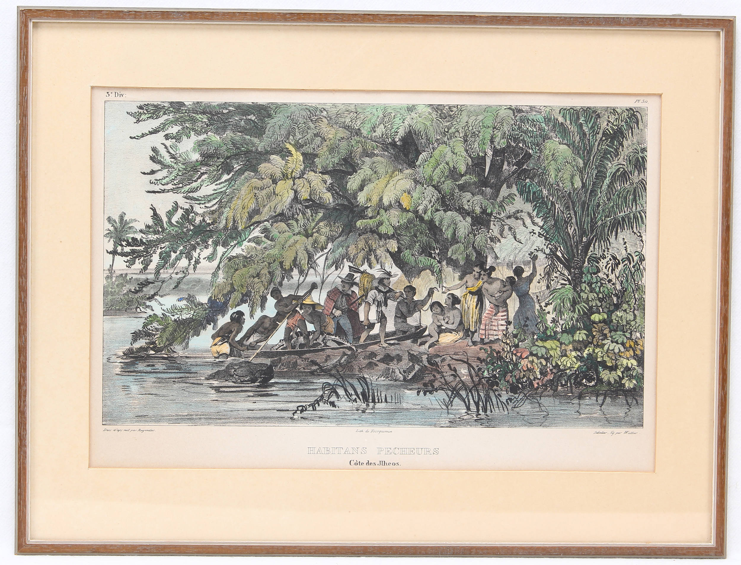 Brasilien, Ansichten. 3 Bll. Rugendas. Ger.