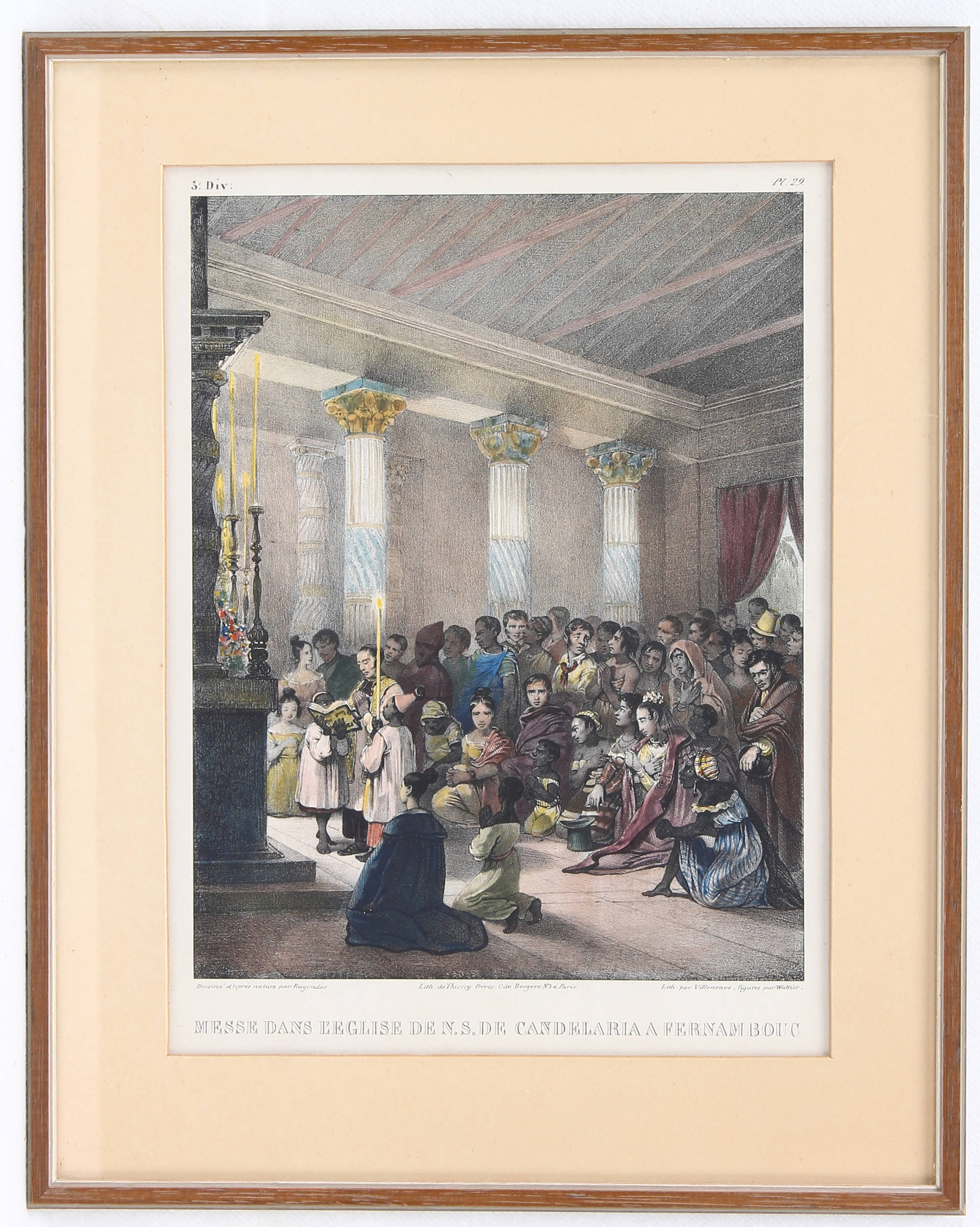 Brasilien, Ansichten. 3 Bll. Rugendas. Ger.