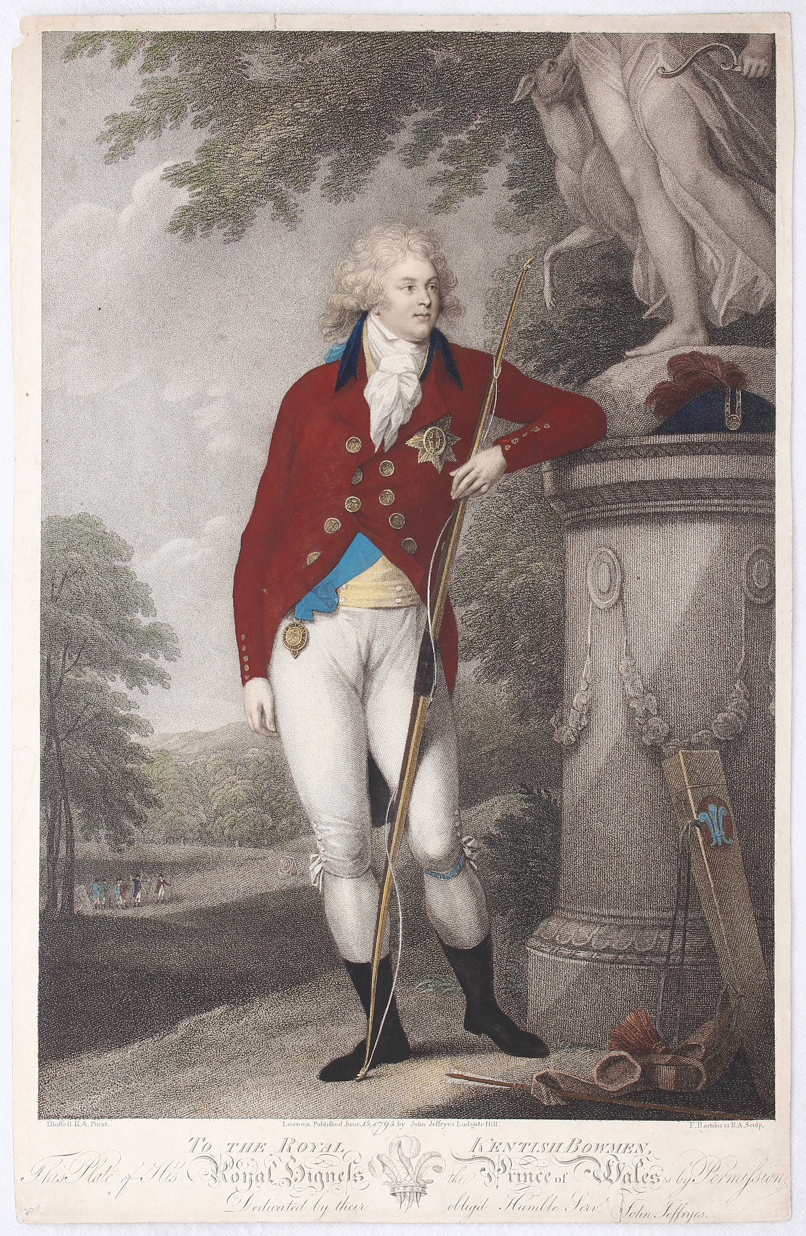 Porträt. Prince of Wales. Bartolozzi-Russell