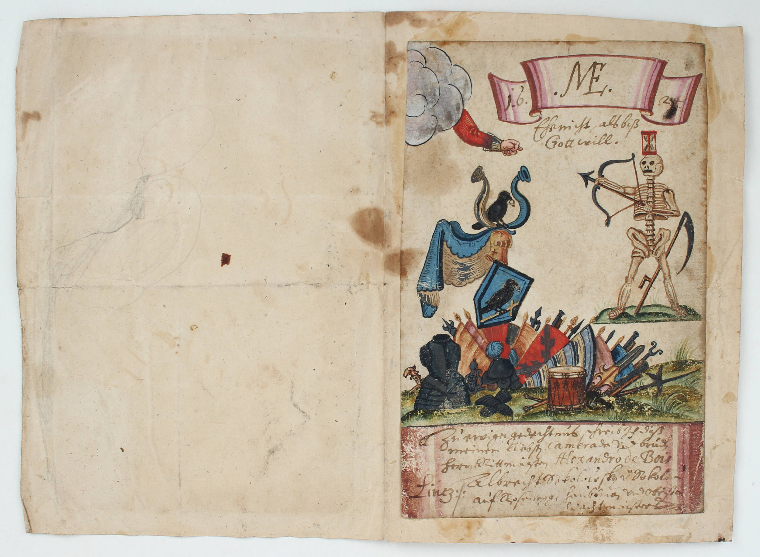 2 Bll. aus einem Album amicorum