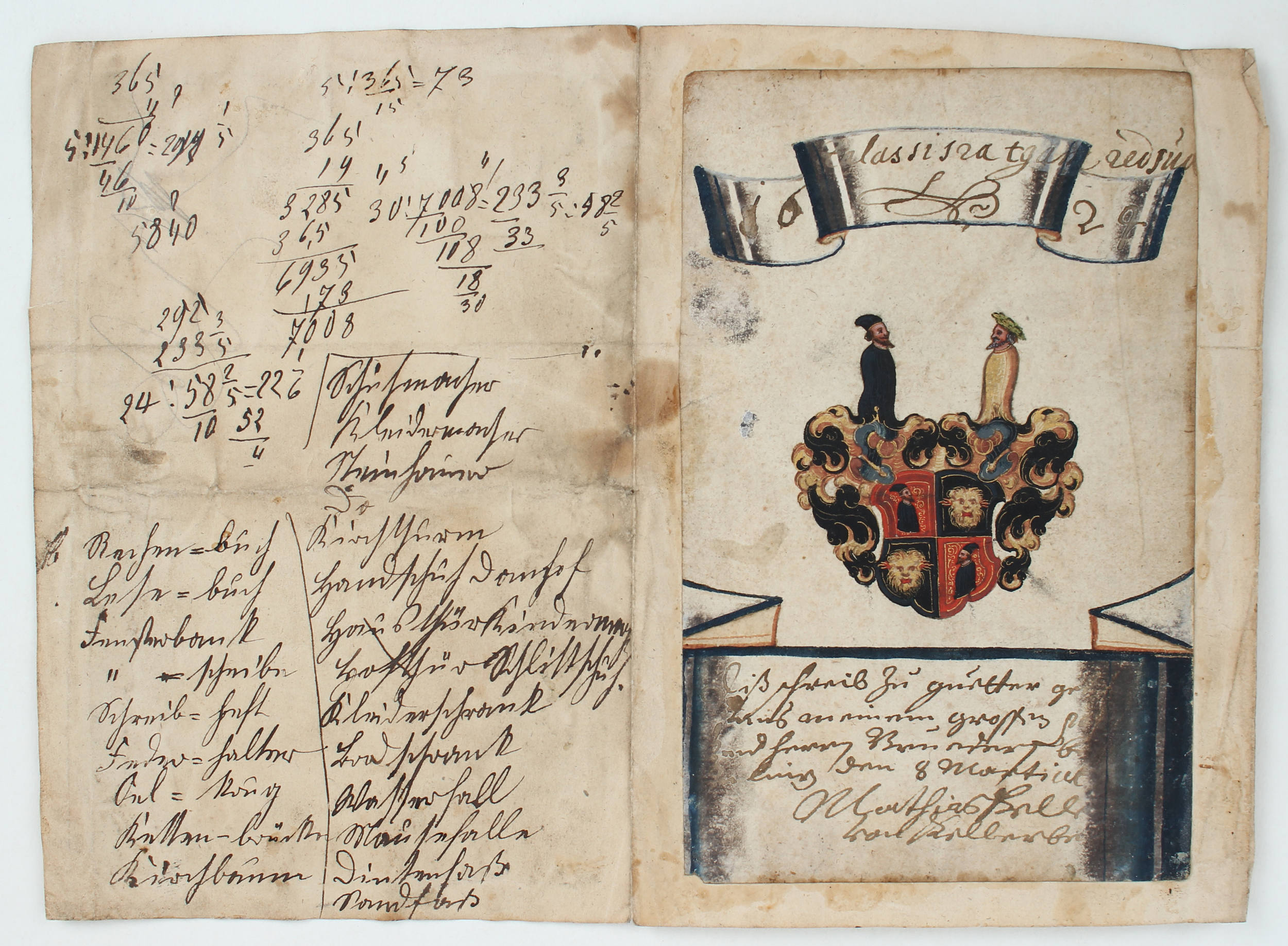 2 Bll. aus einem Album amicorum