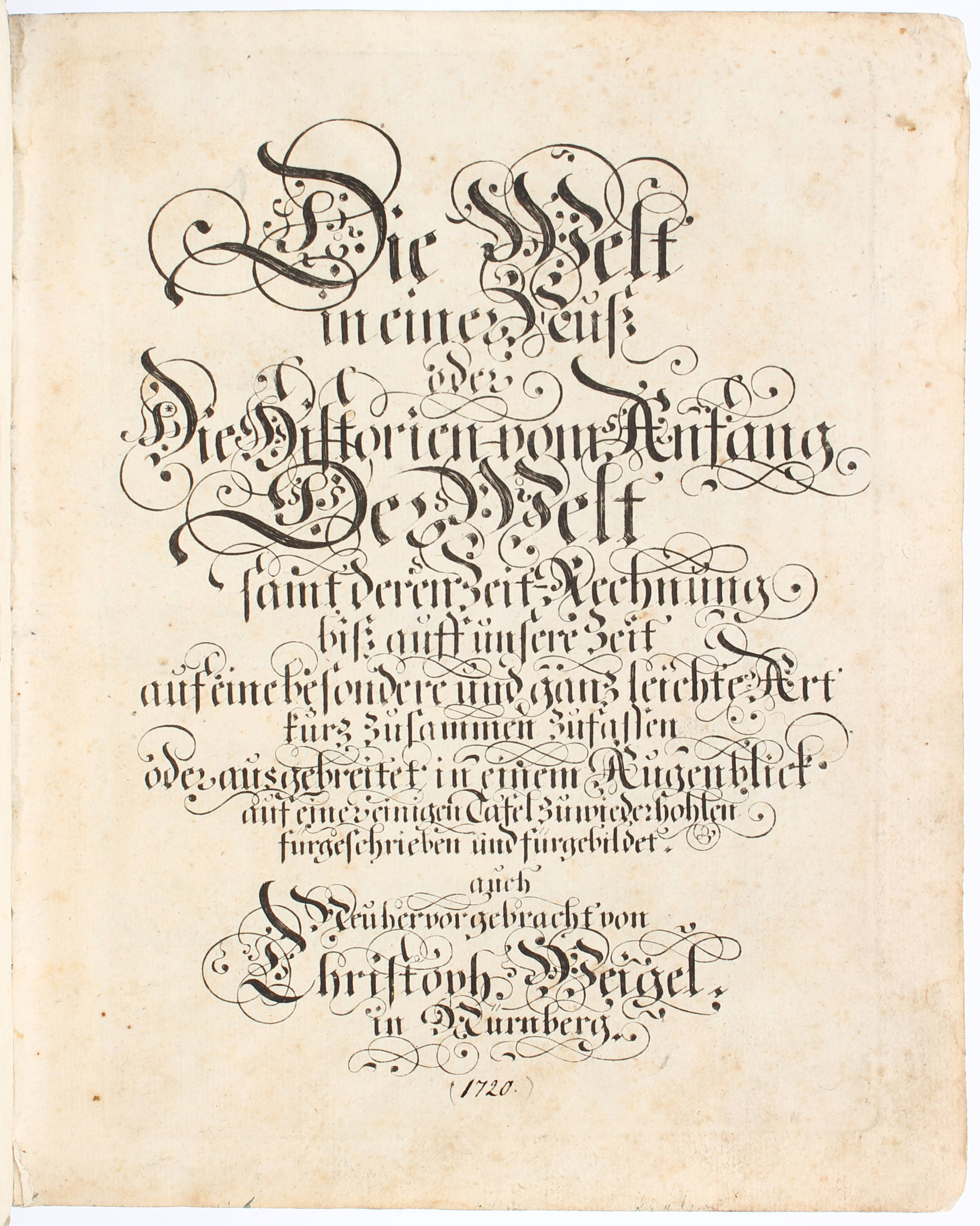 Weigel, Die Welt in einer Nuß