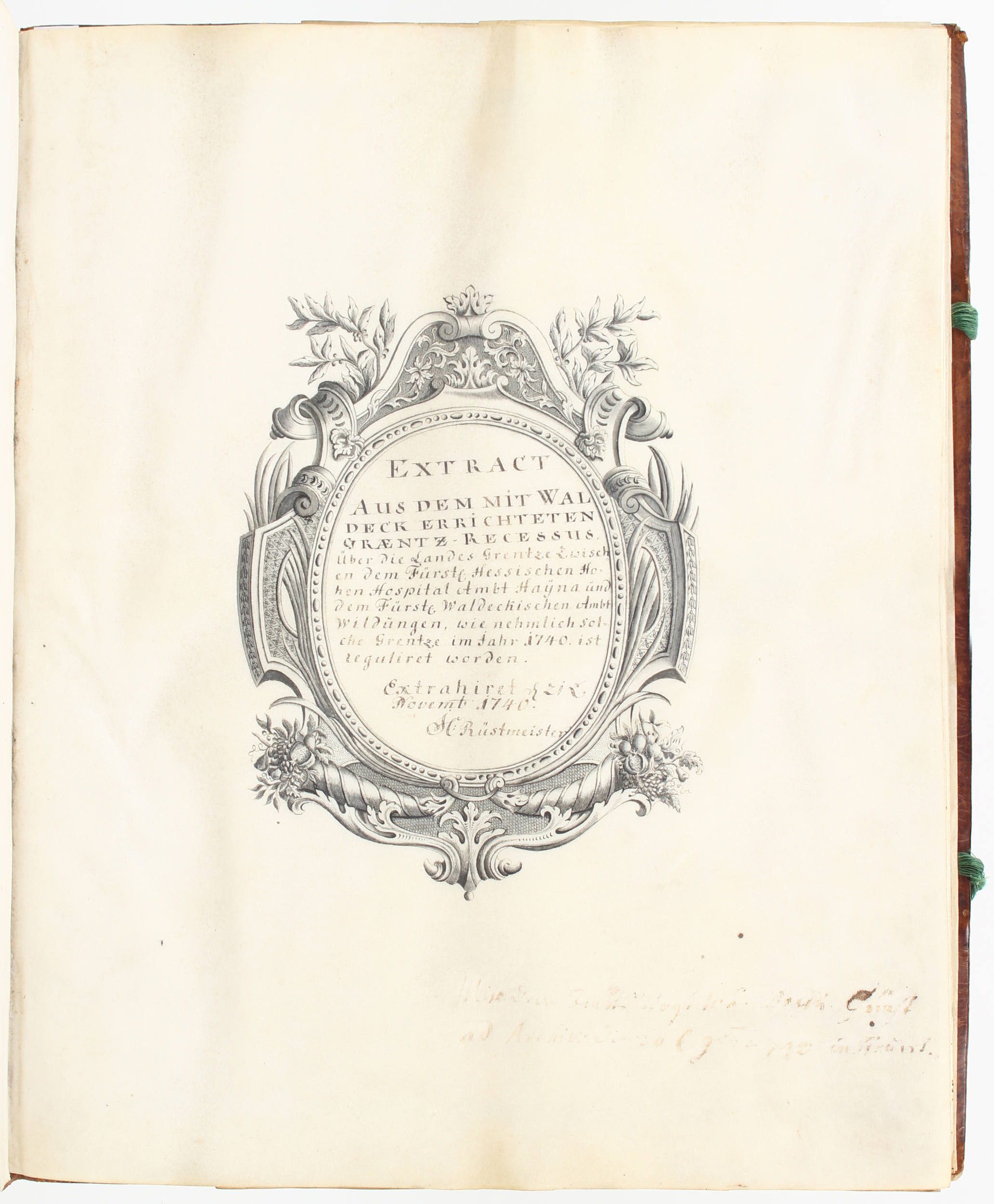 Rüstmeister, Graentz Recessus