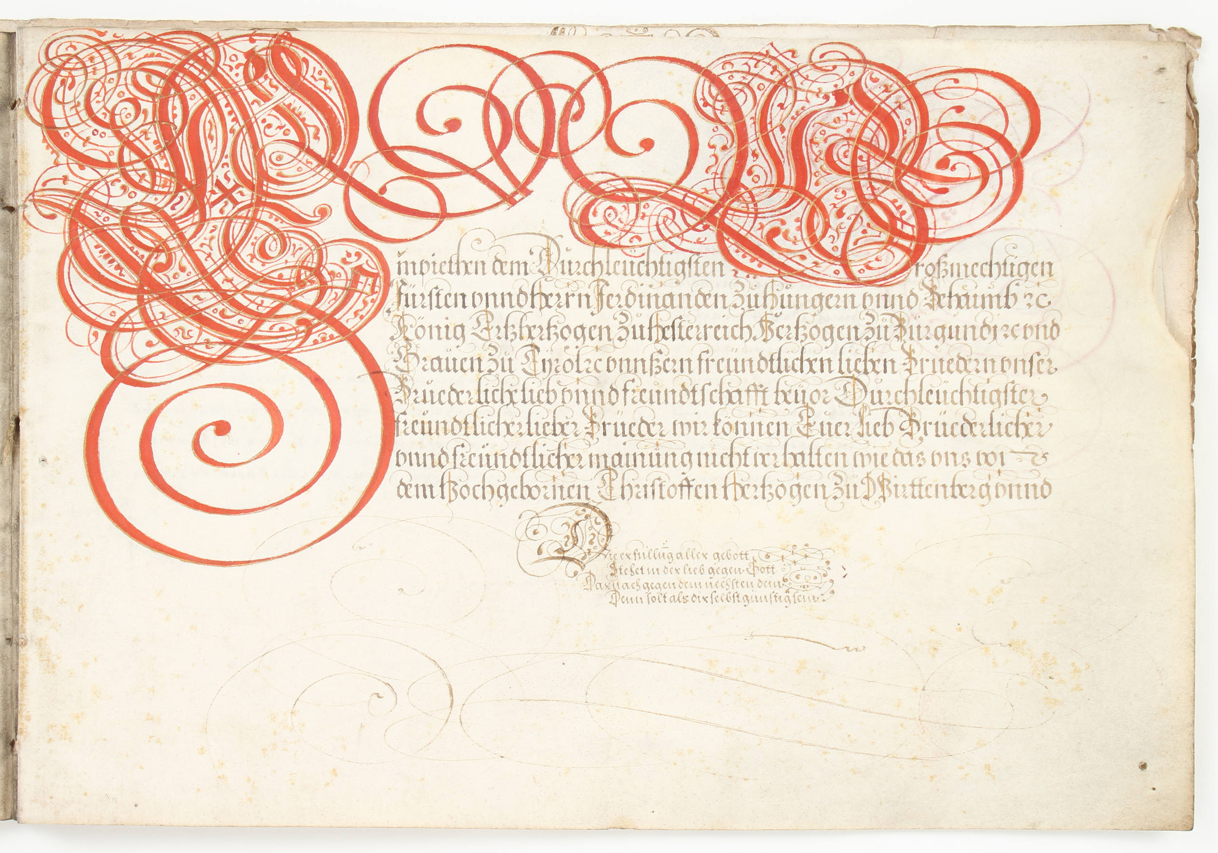 Dratz, Kalligraphische Handschrift