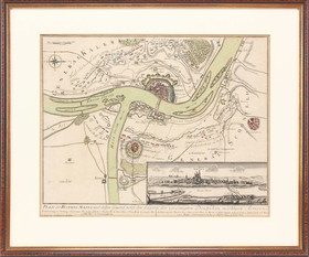 Mainz. Plan mit Ansicht. Klinger. Ger.