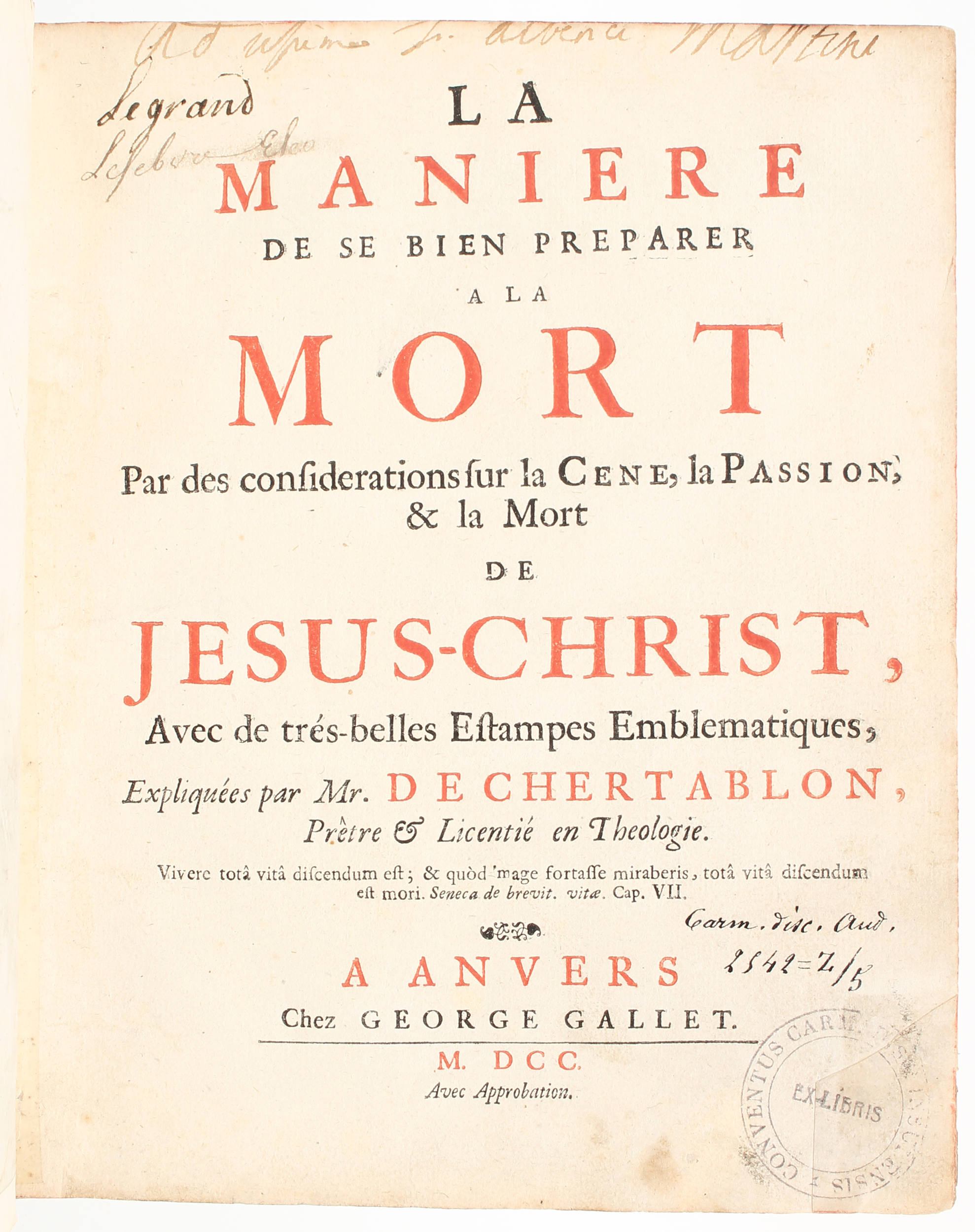 Chertablon, La manière de se bien préparer à la mort