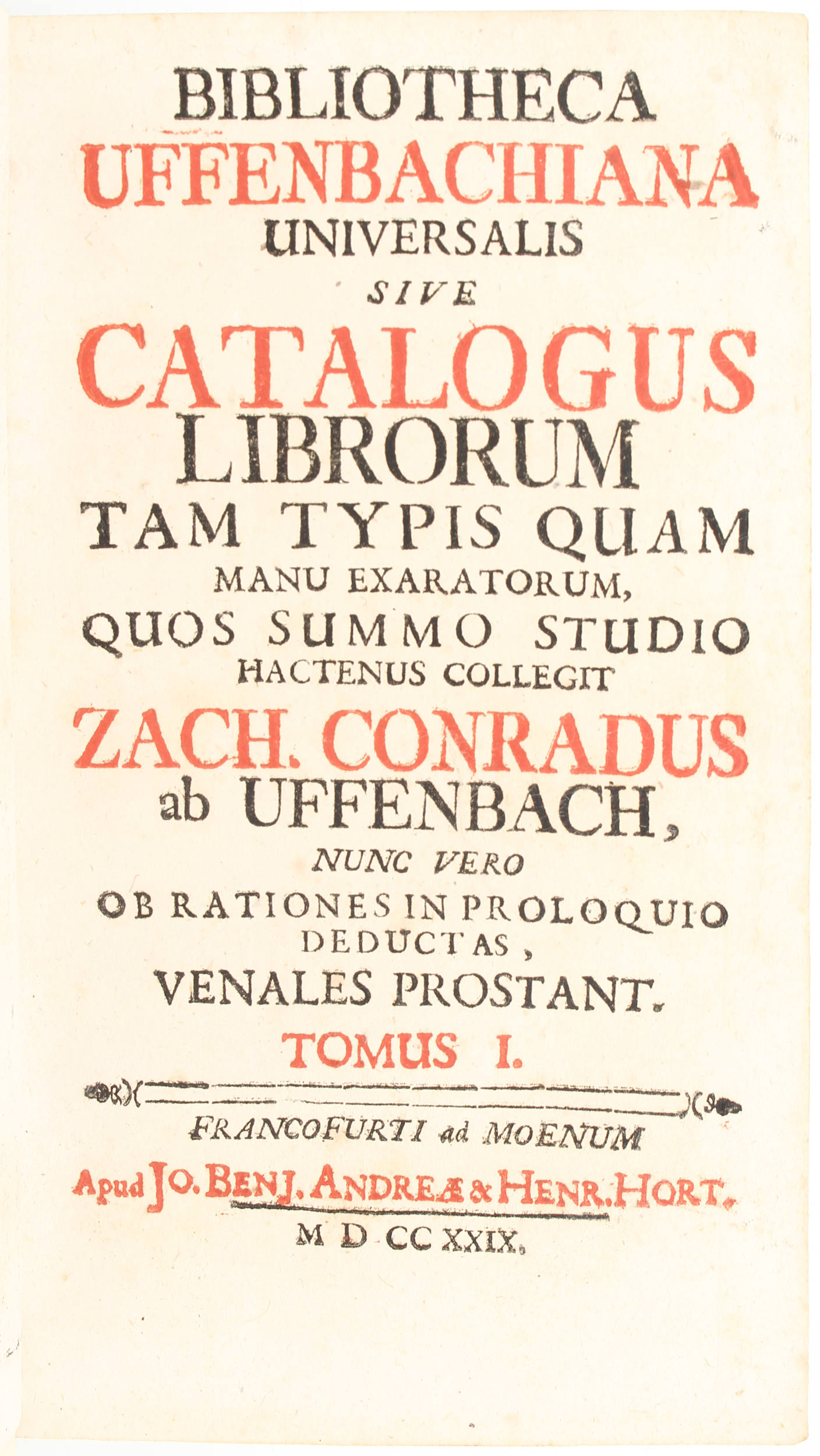 Bibliotheca Uffenbachiana. 4 Bde.