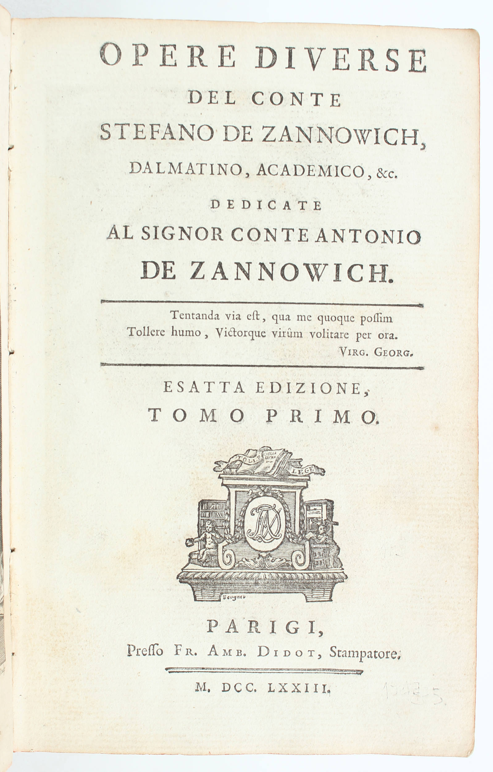 Zannowich, Opere diverse