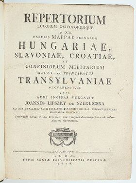 Lipszky, Repertorium locorum