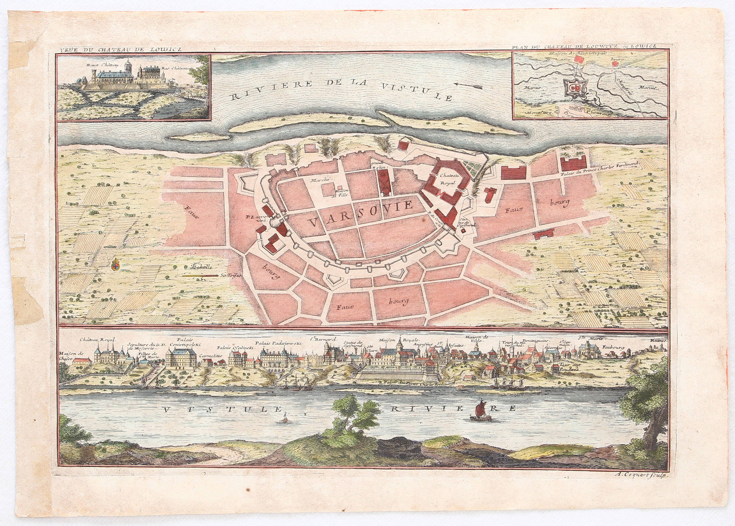 Warschau. Plan-Ansicht. (Fer-)Coquart