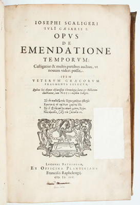 Scaliger, Opus de emendatione