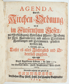 Agenda oder Kirchenordnung Hessen
