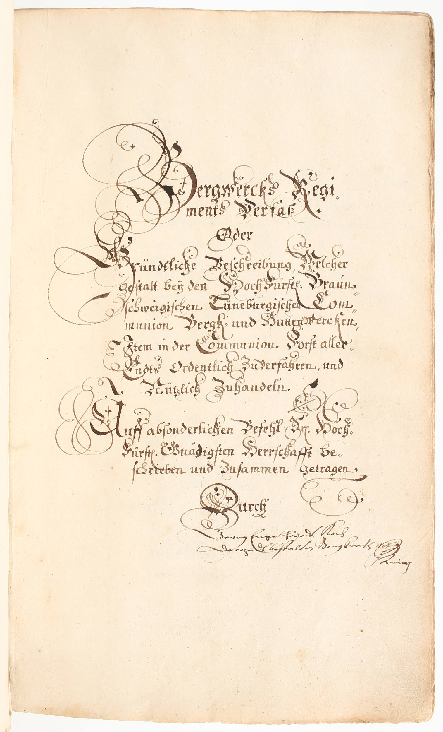 Bergwercks Verfaß Braunschweig Lüneburg