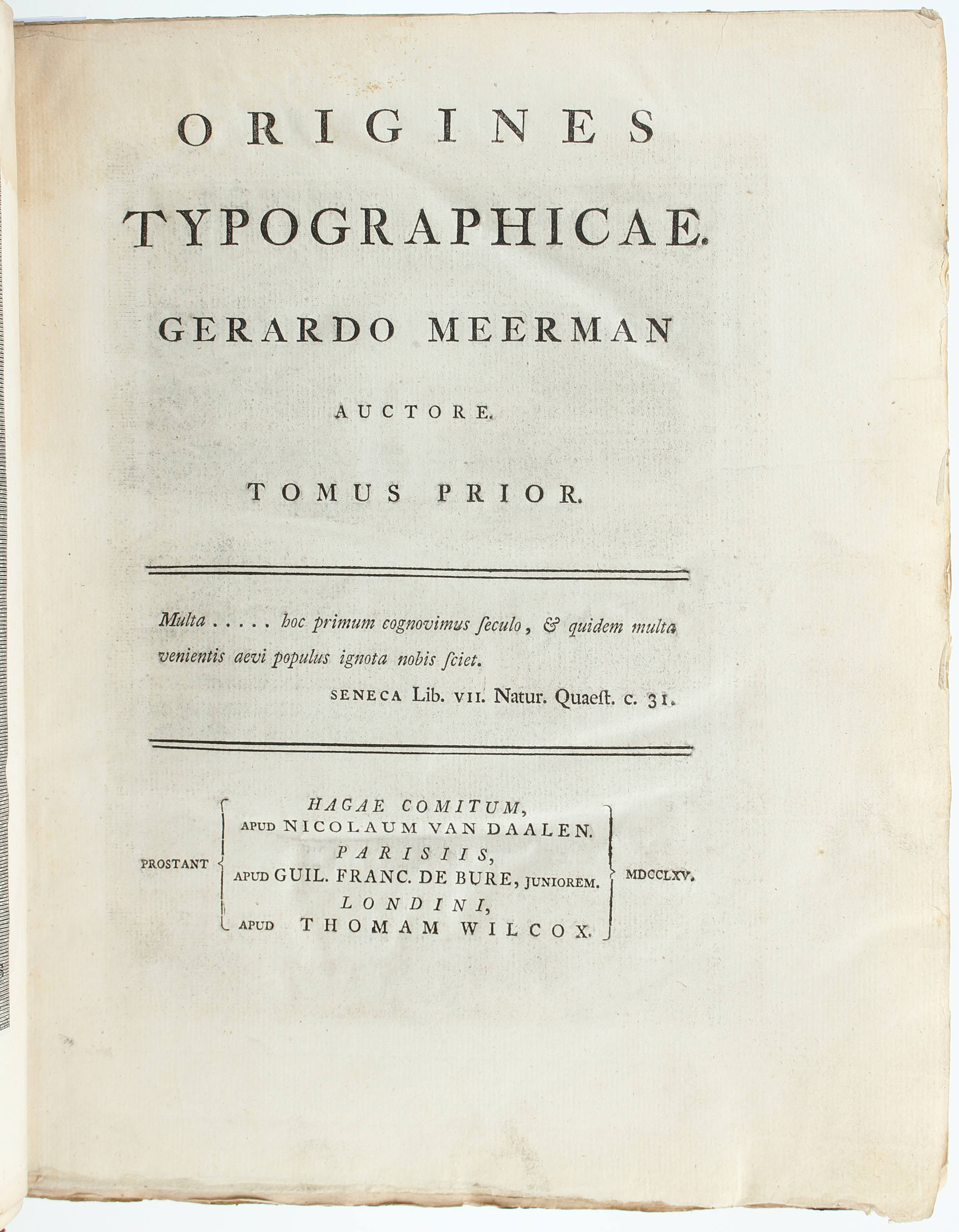 Meerman, Origines Typographicae
