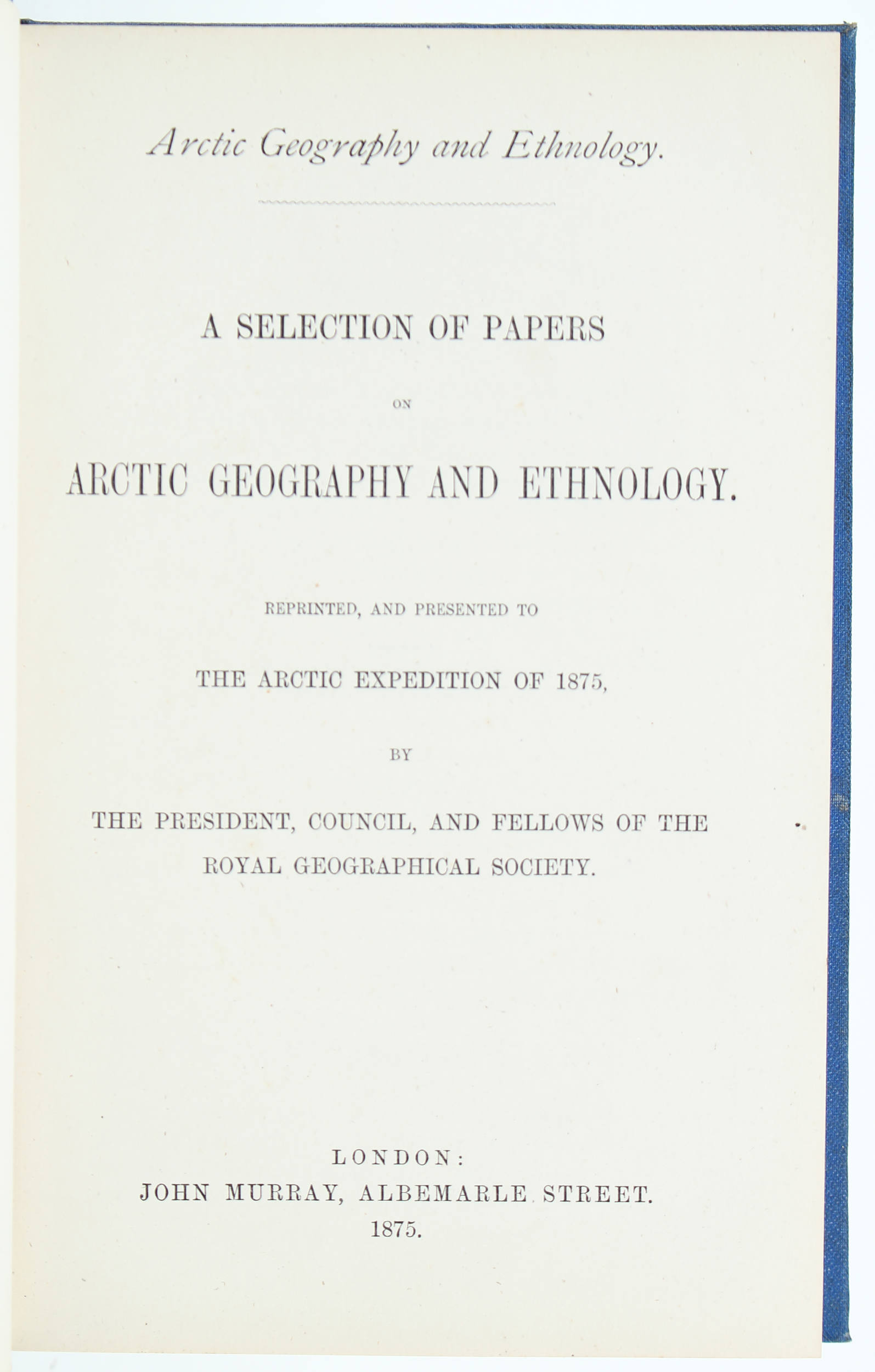 Arctic Geography 1875