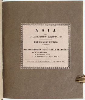 Berghaus, Asia. Sammlung von Denkschriften