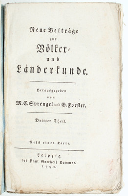 Forster/Sprengel, Beiträge zur Völkerkunde Tl. 3