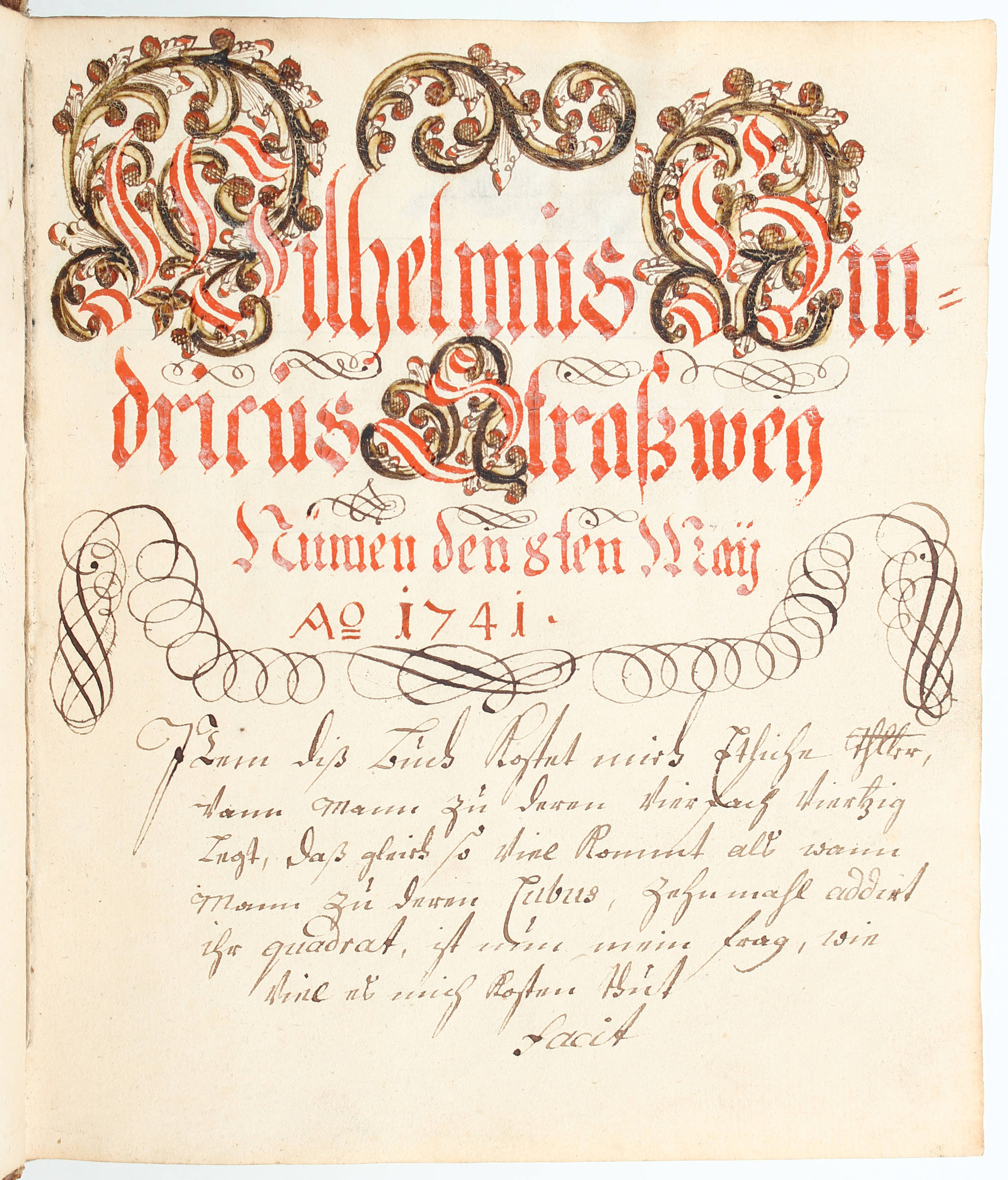 Rechenbuch. Handschrift 1741