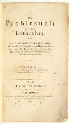 Harkort, Probirkunst mit dem Löthrohre