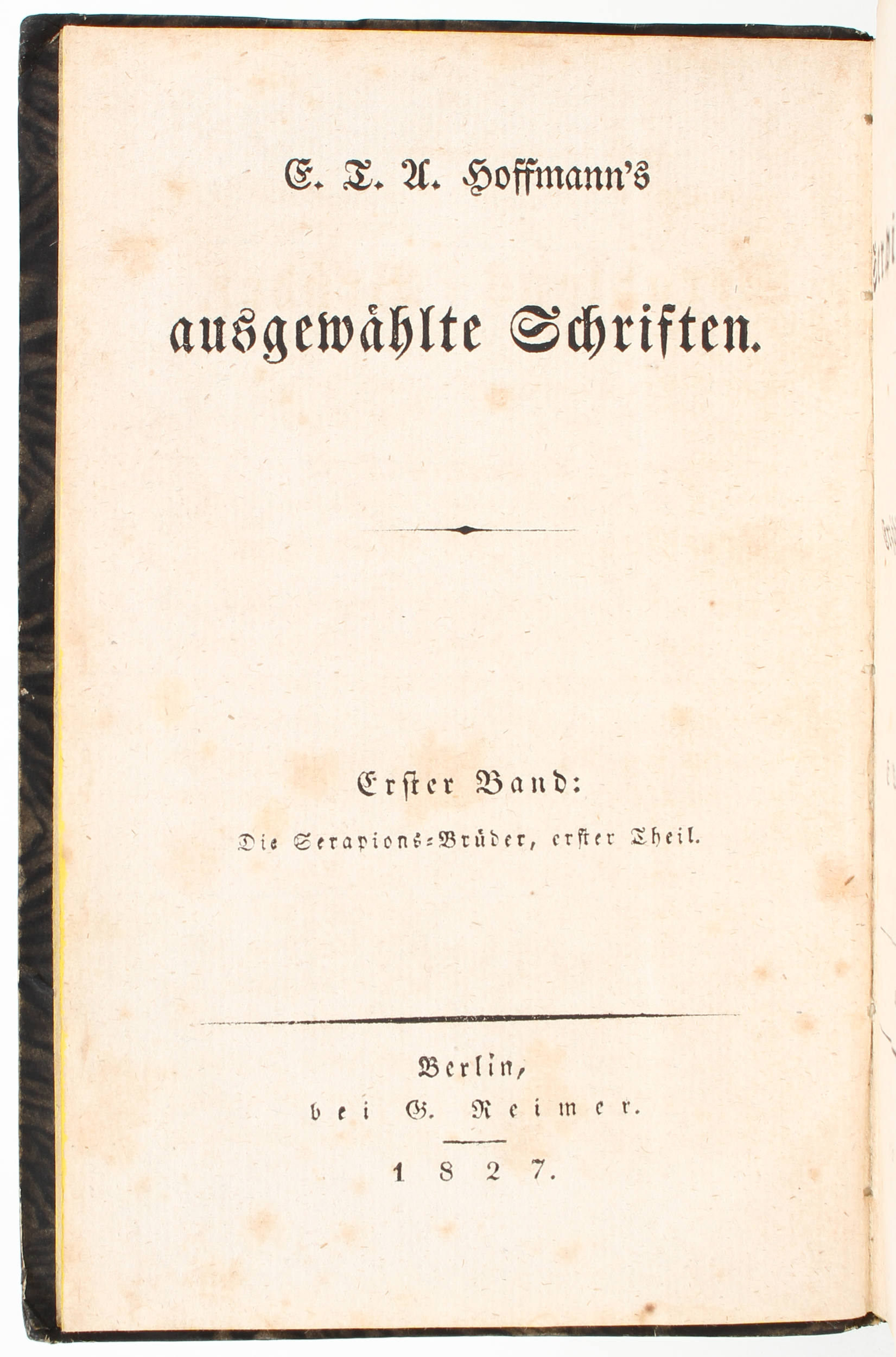 Hoffmann, Ausgewählte Schriften. 10 Bde.
