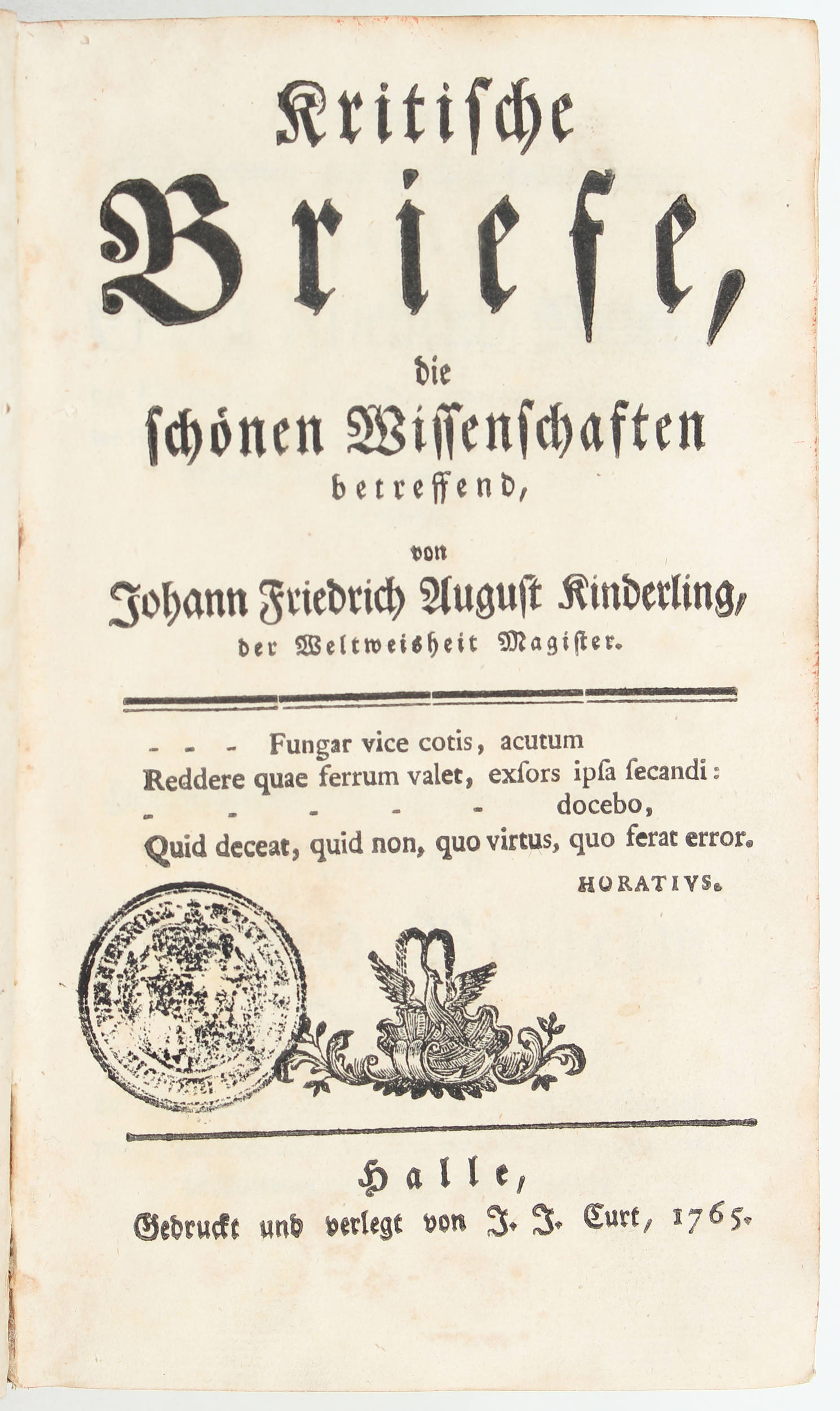 Kinderling, Kritische Briefe