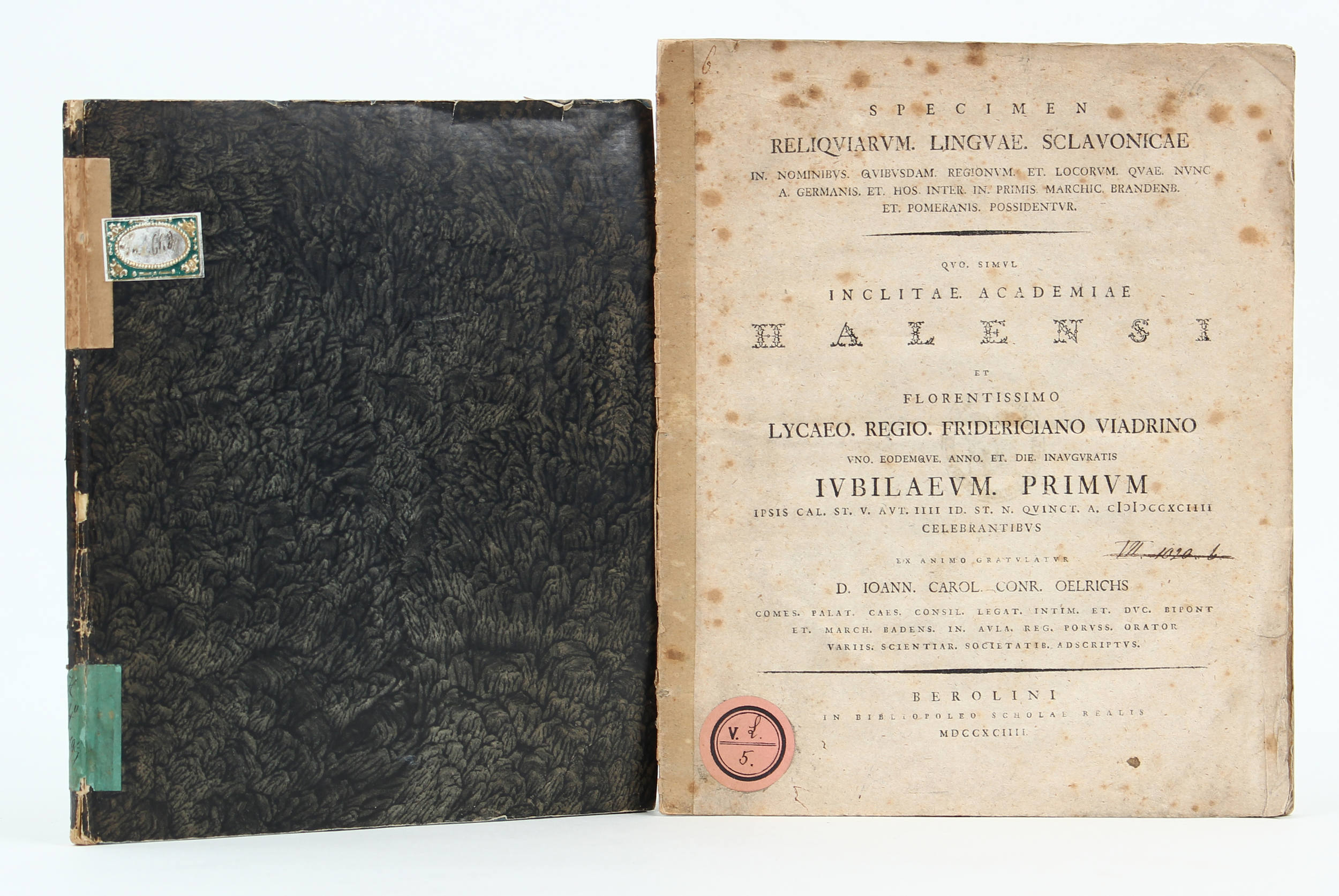 (Clodius), Schediasma de instituto societatis / 2 Bde.