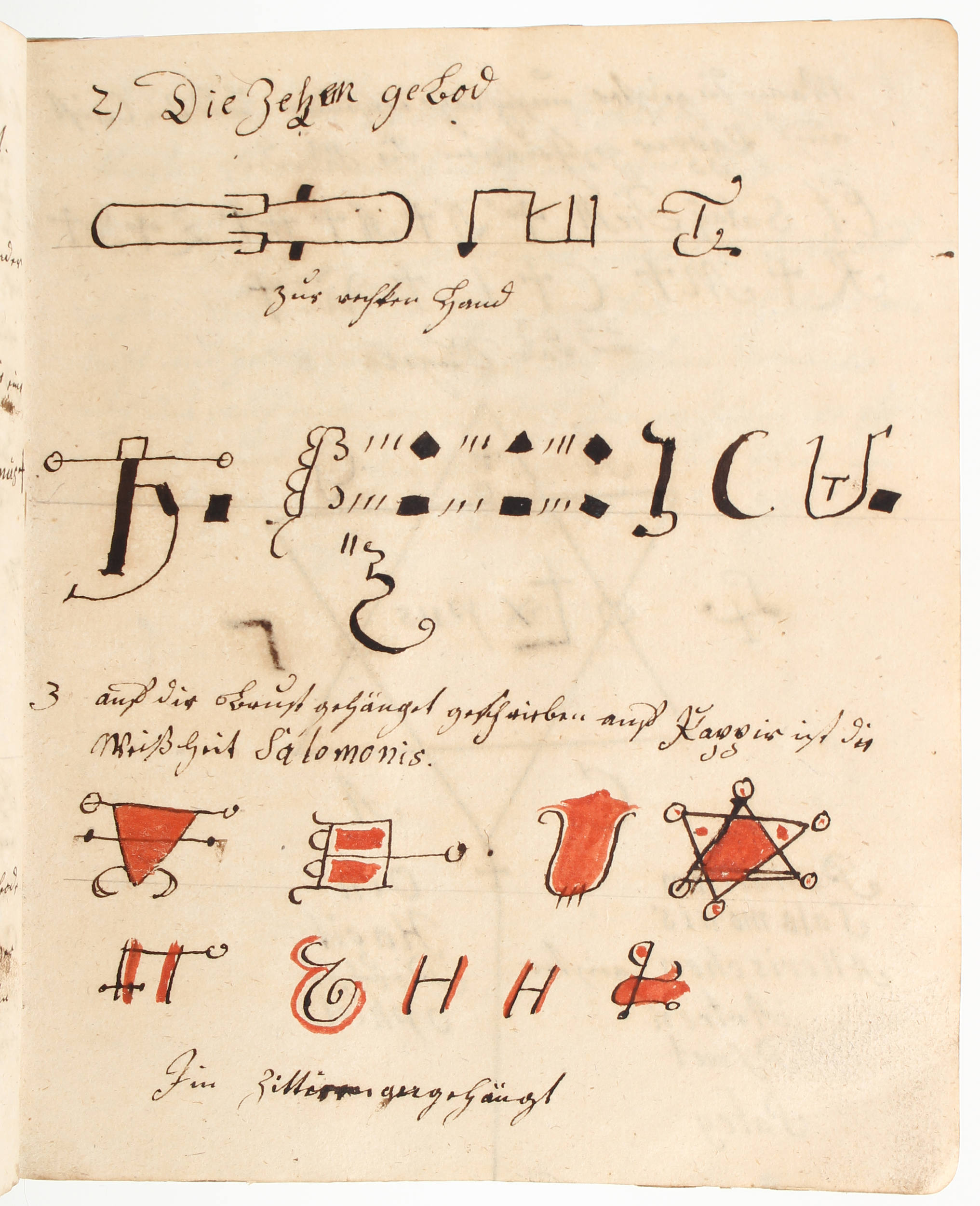 Handschrift Beschwörungskreise