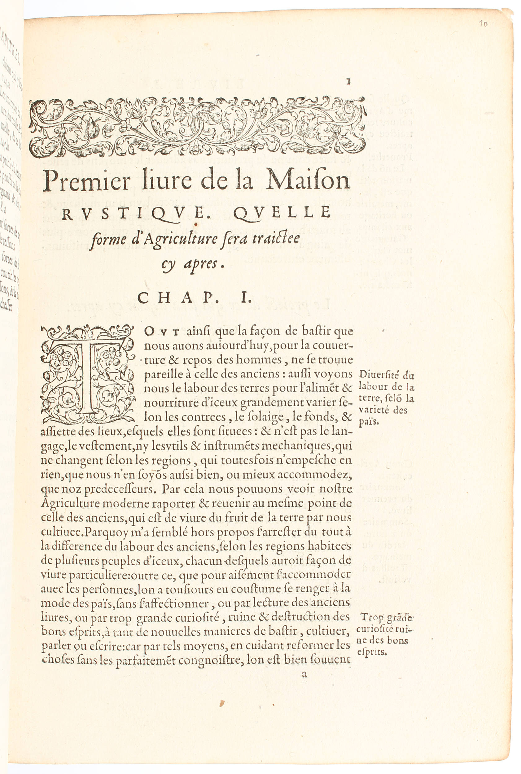 Estienne, Agriculture et maison rustique