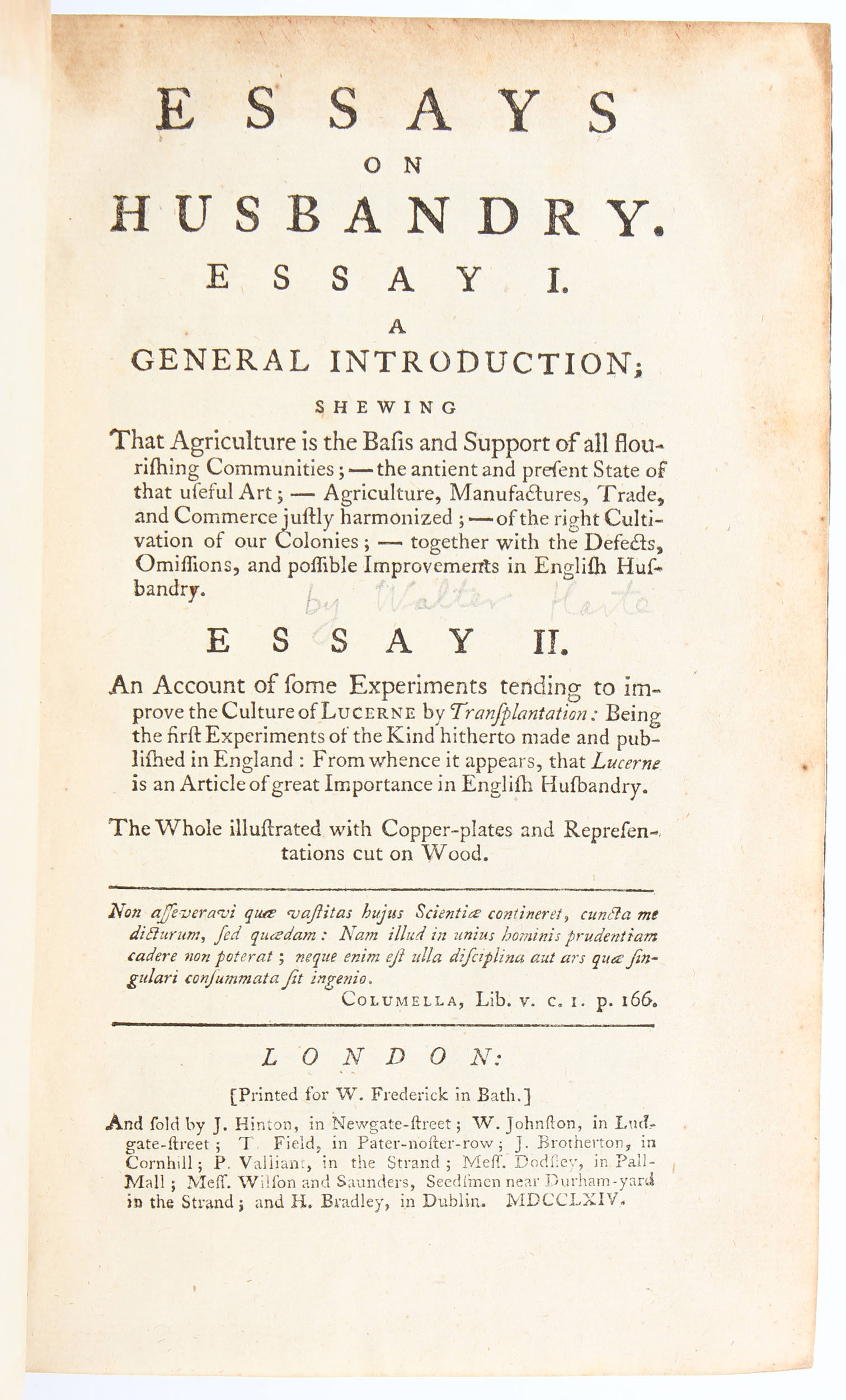 (Harte), Essays on husbandry
