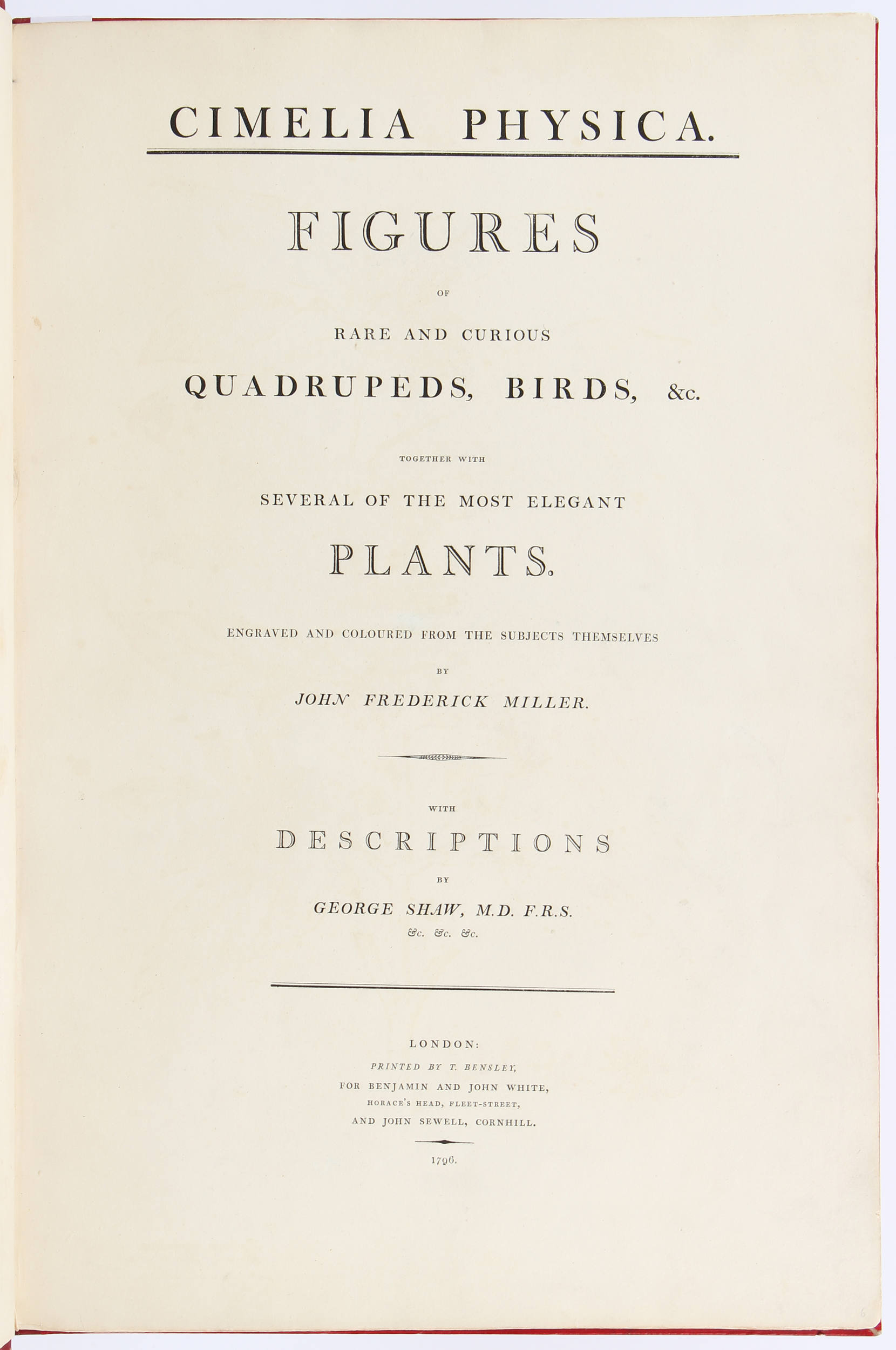 Miller, Cimelia physica