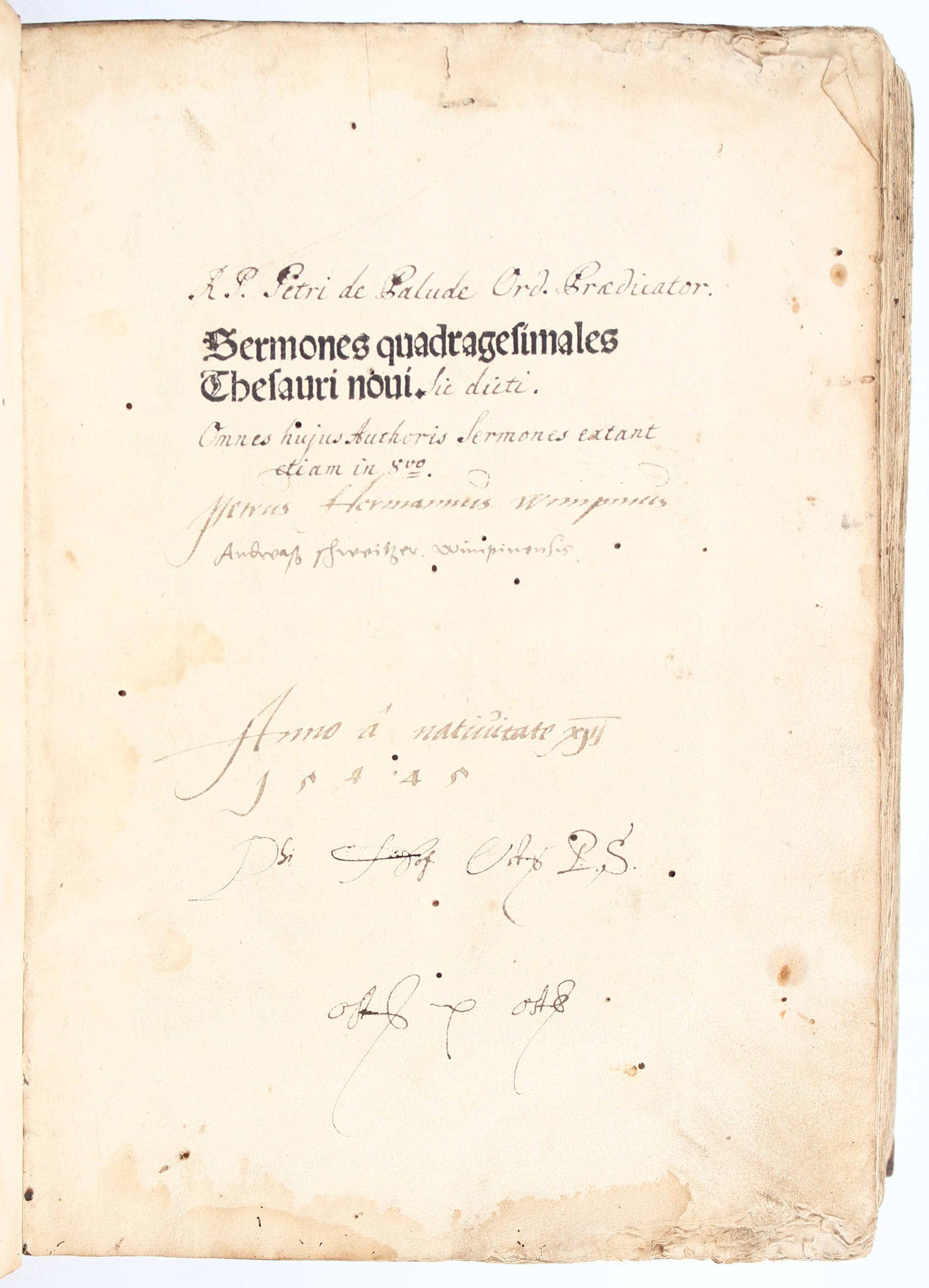 Petrus de Palude, Sermones quadragesimales