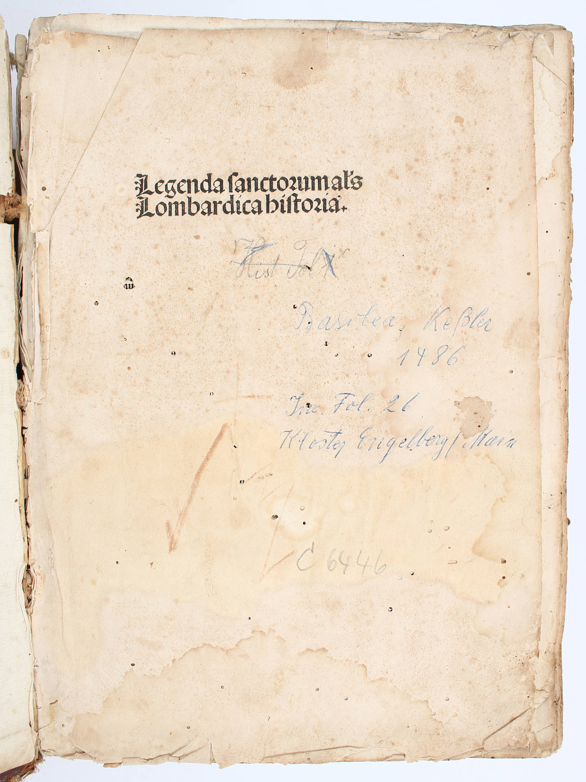 Jacobus de Voragine, Legenda aurea. Straßburg