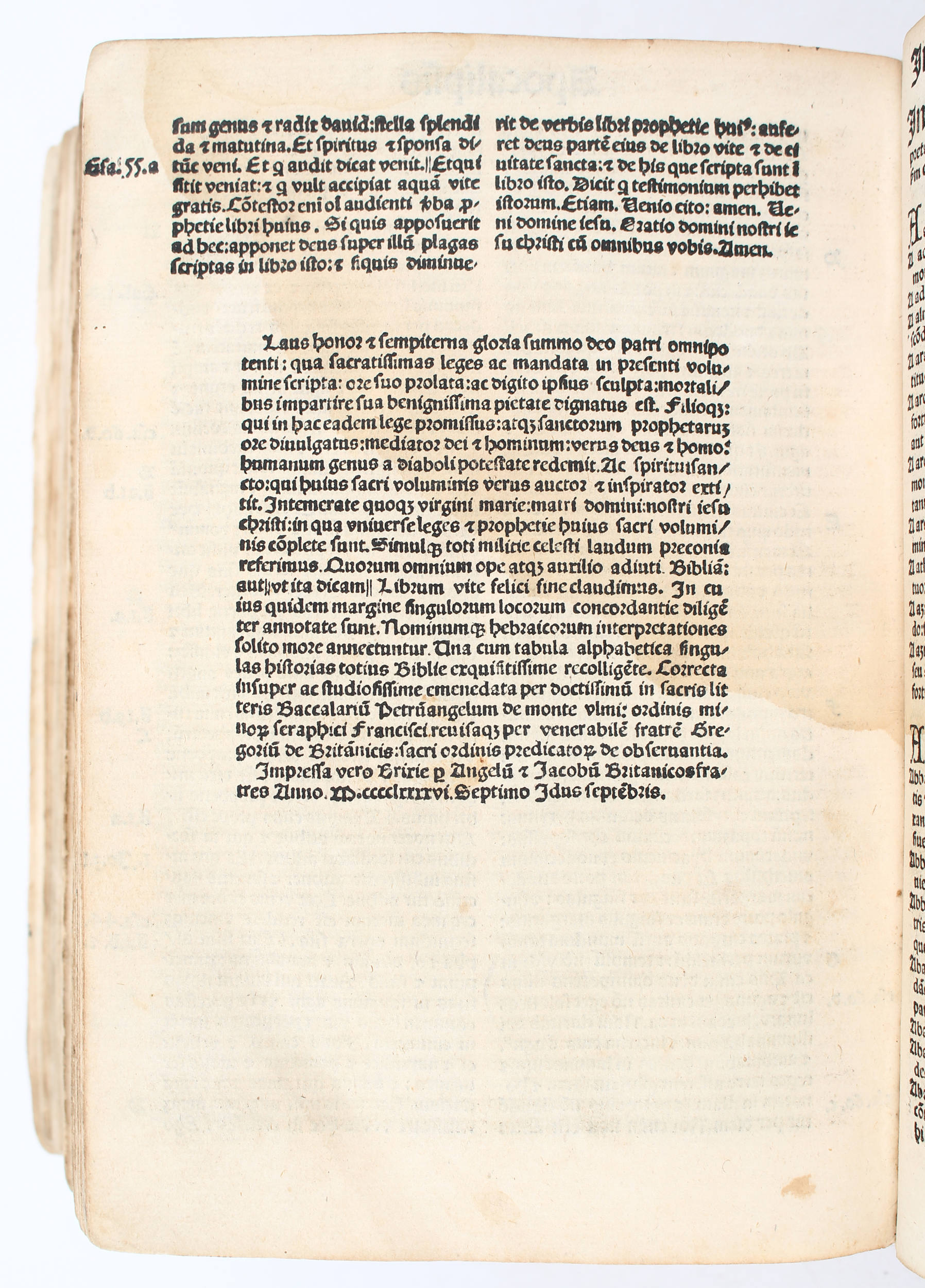 Biblia latina. Brescia 1496